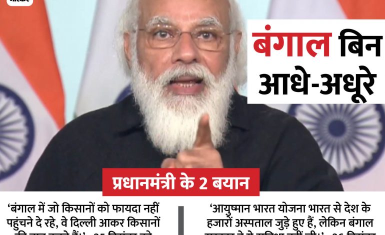  मोदी का राहुल पर तंज:PM बोले- कुछ लोग लोकतंत्र का पाठ पढ़ाते हैं; उनकी सरकार ने पुडुचेरी में पंचायत चुनाव नहीं होने दिए