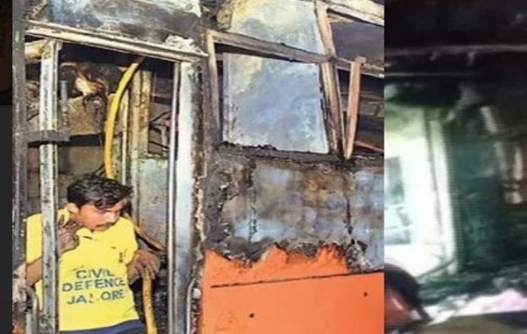 मांडोली जैन तीर्थ के दर्शन कर लौट रहै 6 जिंदा जले
