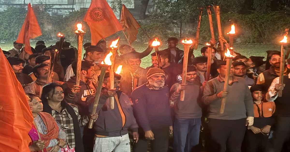 उदयपुर में हिन्दू सम्मेलन से पहले निकली मशाल यात्रा